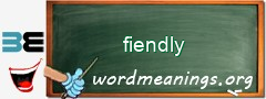 WordMeaning blackboard for fiendly